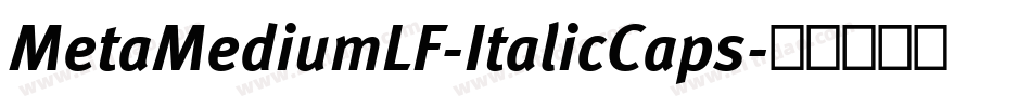 MetaMediumLF-ItalicCaps字体转换