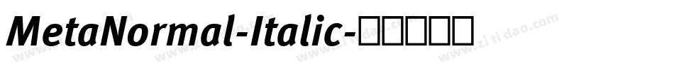 MetaNormal-Italic字体转换