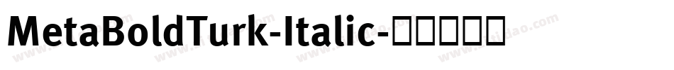 MetaBoldTurk-Italic字体转换