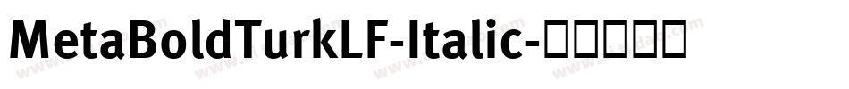 MetaBoldTurkLF-Italic字体转换