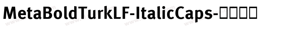 MetaBoldTurkLF-ItalicCaps字体转换