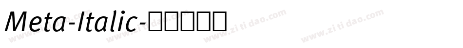Meta-Italic字体转换