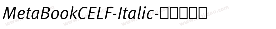 MetaBookCELF-Italic字体转换