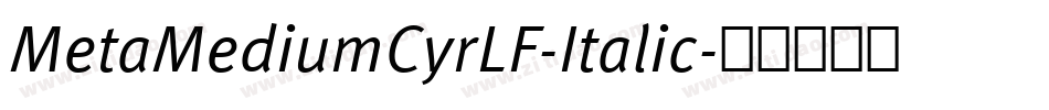 MetaMediumCyrLF-Italic字体转换