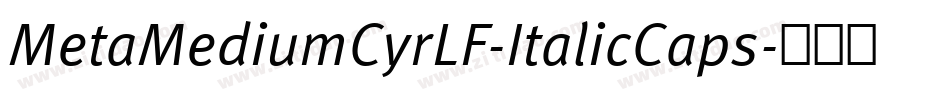 MetaMediumCyrLF-ItalicCaps字体转换