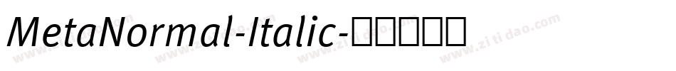 MetaNormal-Italic字体转换