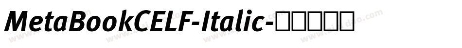 MetaBookCELF-Italic字体转换