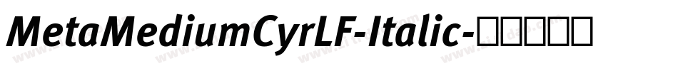 MetaMediumCyrLF-Italic字体转换