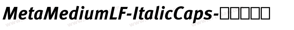 MetaMediumLF-ItalicCaps字体转换