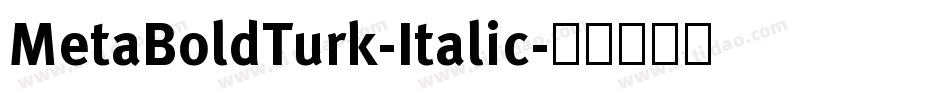 MetaBoldTurk-Italic字体转换