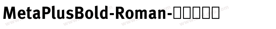 MetaPlusBold-Roman字体转换