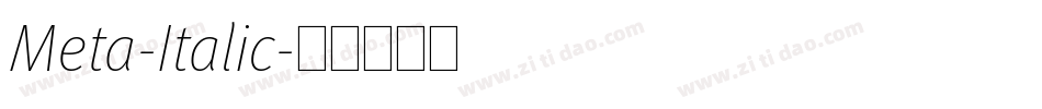 Meta-Italic字体转换