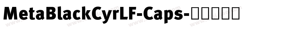 MetaBlackCyrLF-Caps字体转换