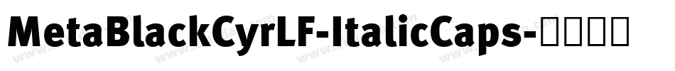 MetaBlackCyrLF-ItalicCaps字体转换