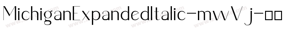 MichiganExpandedItalic-mwVj字体转换