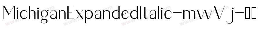 MichiganExpandedItalic-mwVj字体转换