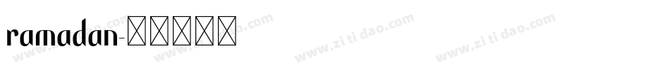 ramadan字体转换