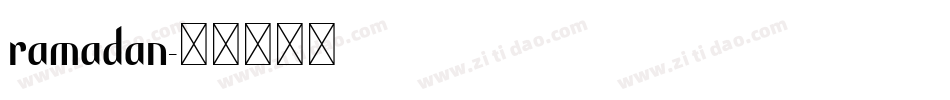 ramadan字体转换
