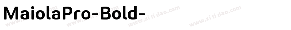 MaiolaPro-Bold字体转换
