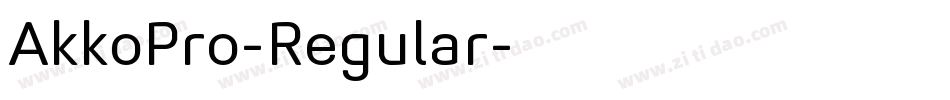 AkkoPro-Regular字体转换