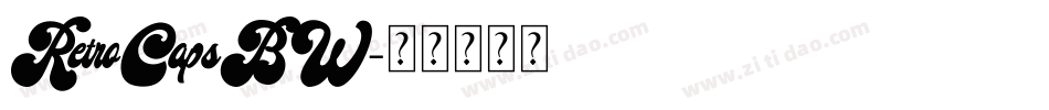 RetroCapsBW字体转换