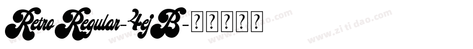 RetroRegular-4ejB字体转换