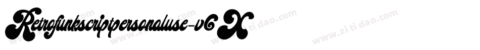 Retrofunkscriptpersonaluse-v6XO字体转换