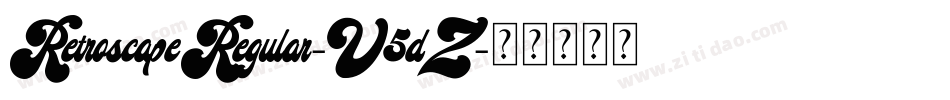 RetroscapeRegular-V5dZ字体转换