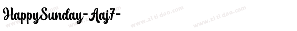 HappySunday-Aaj7字体转换
