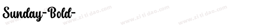 Sunday-Bold字体转换