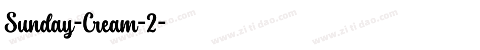 Sunday-Cream-2字体转换