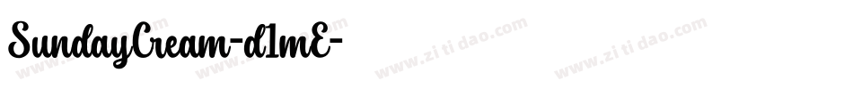 SundayCream-d1mE字体转换