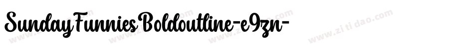 SundayFunniesBoldoutline-e9zn字体转换