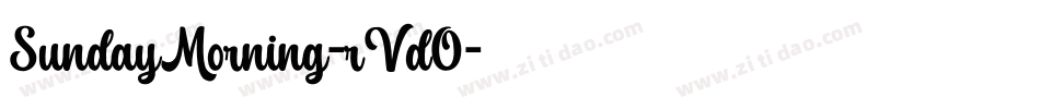 SundayMorning-rVdO字体转换
