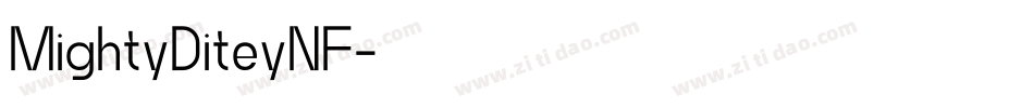 MightyDiteyNF字体转换