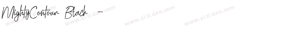 MightyContour-Black字体转换