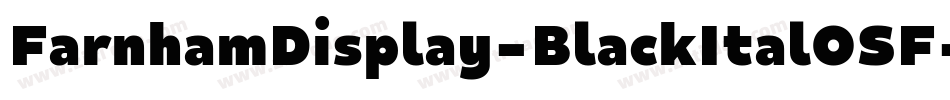 FarnhamDisplay-BlackItalOSF字体转换