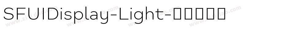 SFUIDisplay-Light字体转换