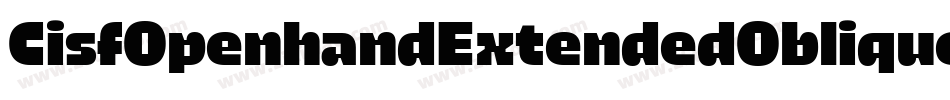 CisfOpenhandExtendedOblique-vevA字体转换
