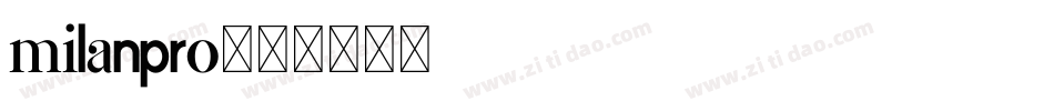milanpro字体转换