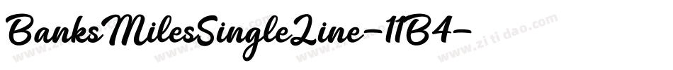 BanksMilesSingleLine-11B4字体转换