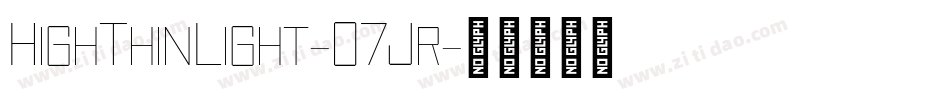 HighThinLight-07Jr字体转换