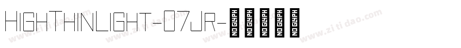 HighThinLight-07Jr字体转换
