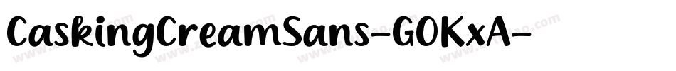 CaskingCreamSans-GOKxA字体转换