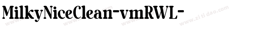 MilkyNiceClean-vmRWL字体转换
