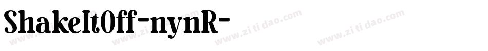 ShakeItOff-nynR字体转换