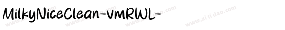 MilkyNiceClean-vmRWL字体转换