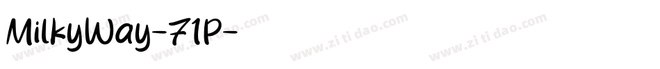 MilkyWay-71P字体转换