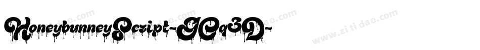 HoneybunneyScript-GOq3D字体转换