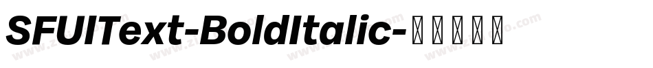 SFUIText-BoldItalic字体转换